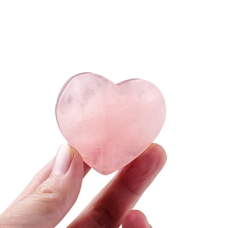 Rose Quartz Heart 1.97 in Bulk