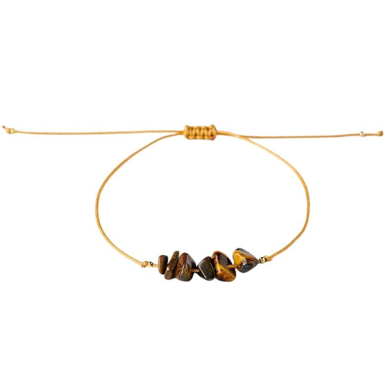 Tiger’s Eye Chip Bracelet 0.39 in Brown 0.02 lb