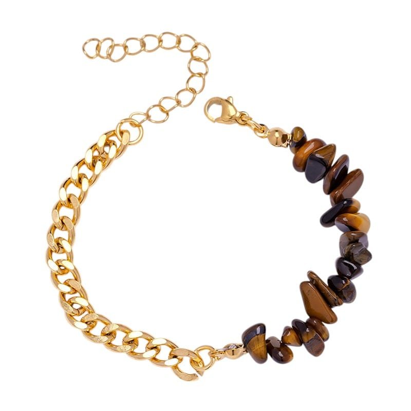 Tiger’s Eye Chip Bracelet 0.35 in Bulk
