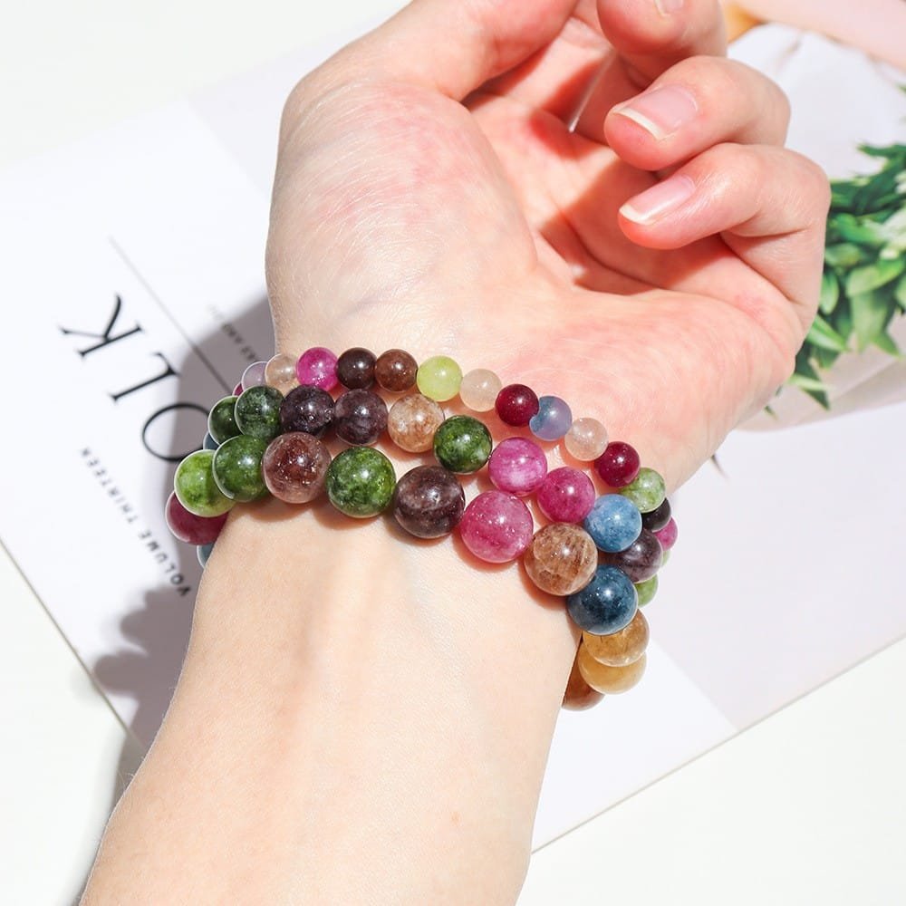 Tourmaline Bead Bracelet 0.40 in