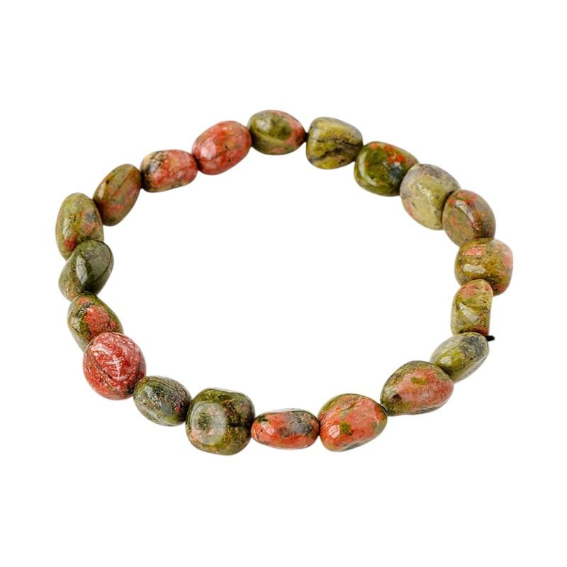 Unakite Chip Bracelet 0.39 in Green 0.24 lb