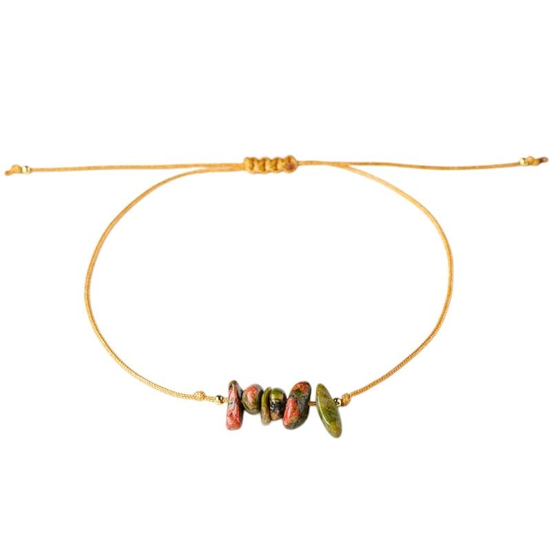 Unakite Chip Bracelet 0.39 in Green 0.02 lb