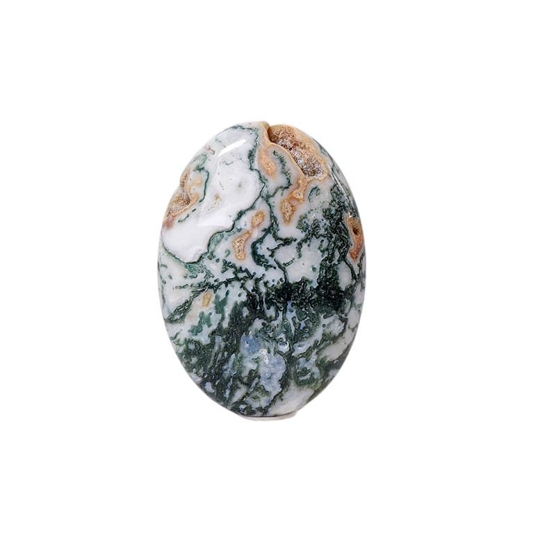 Moss Agate Palm Stone 2.36-2.76 in Bulk