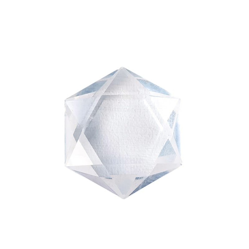 Clear Quartz Hexagram Carving 1.18 in