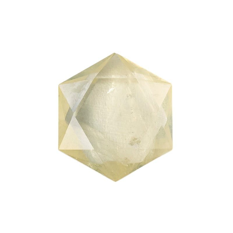 Citrine Hexagram Carving 1.18 in