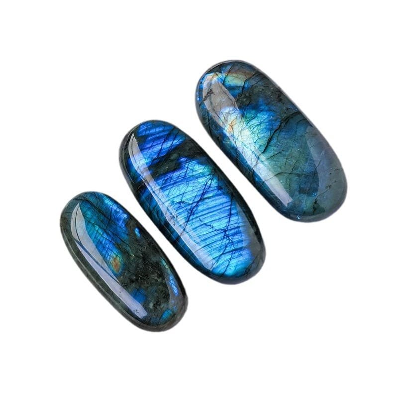 4 Sizes of Blue Labradorite Crystal Palm Stone Wholesale