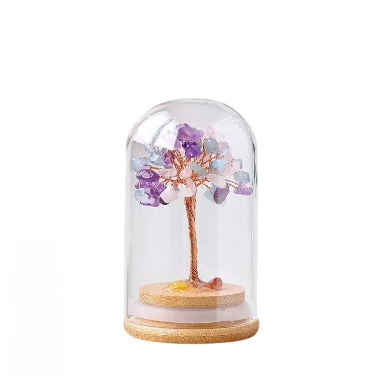 Amethyst, Aquamarine & Rose Quartz Crystal Tree 3.9 in Wholesale