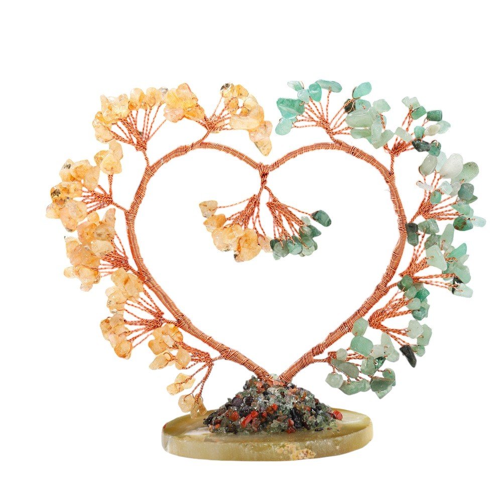 5.9 in Aventurine & Citrine Crystal Tree Wholesale