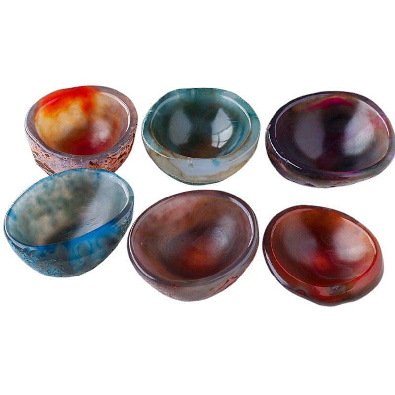 Dyed Agate Bowl Wholesale 2.8-3.9 in (7-10 cm) - 2