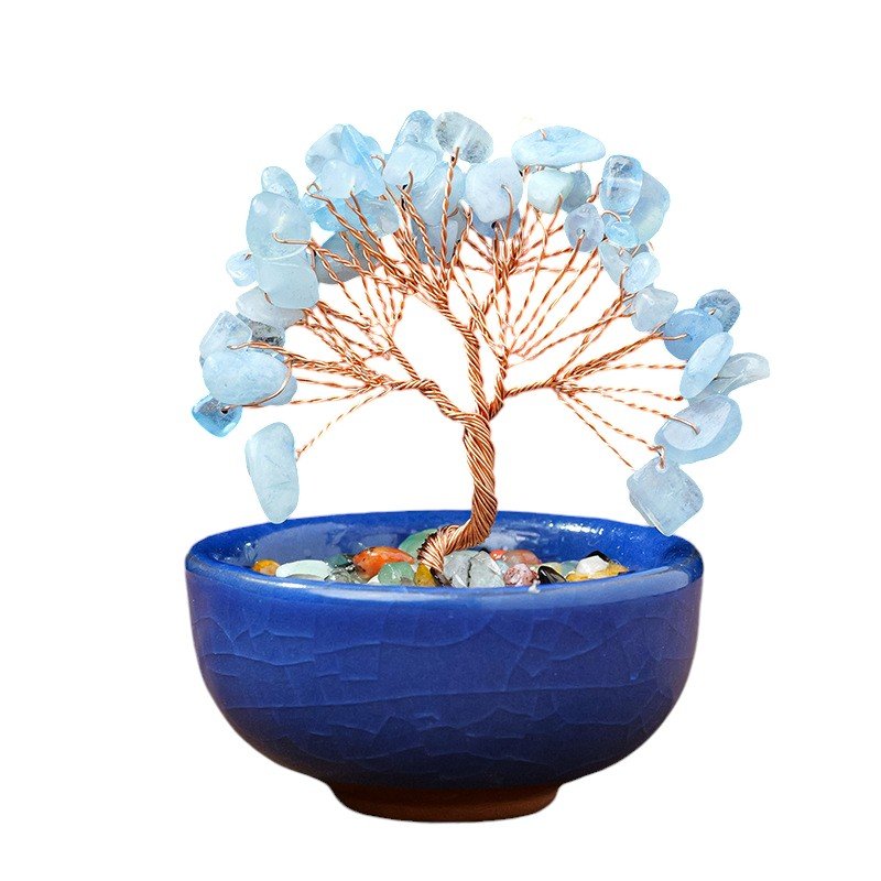 Aquamarine Chip Tree 3.90 in