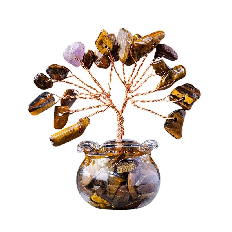 Tiger’s Eye Chip Tree 2.20 in Brown 2.20 in