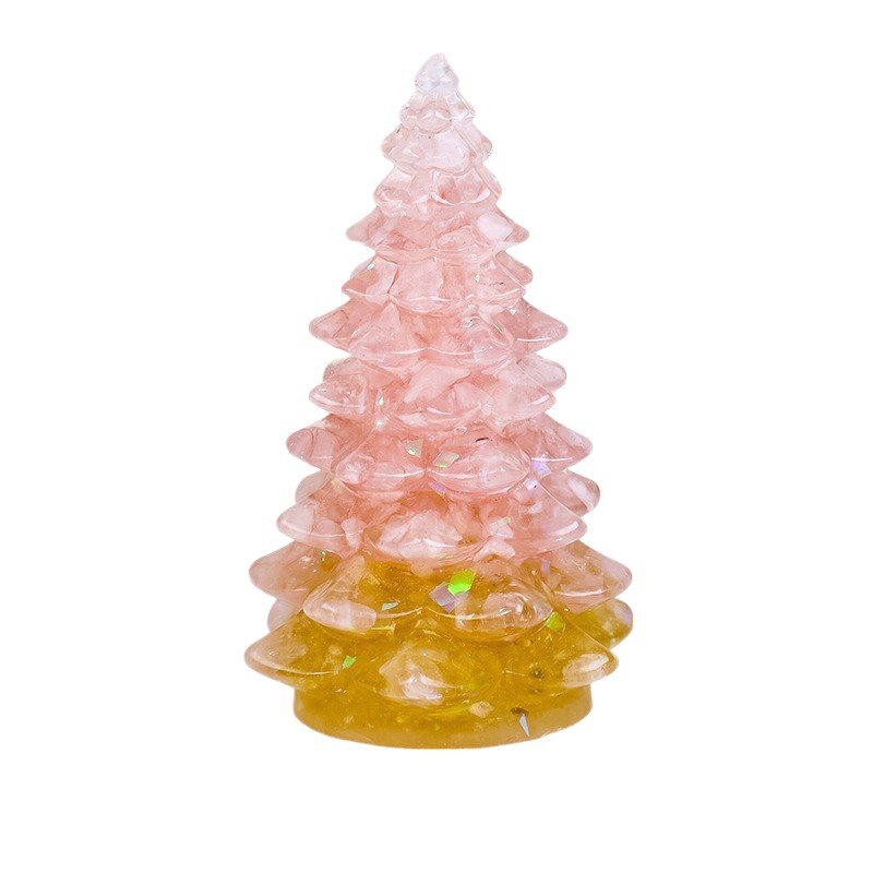3.5 in Citrine & Rose Quartz Crystal Tree Bulk