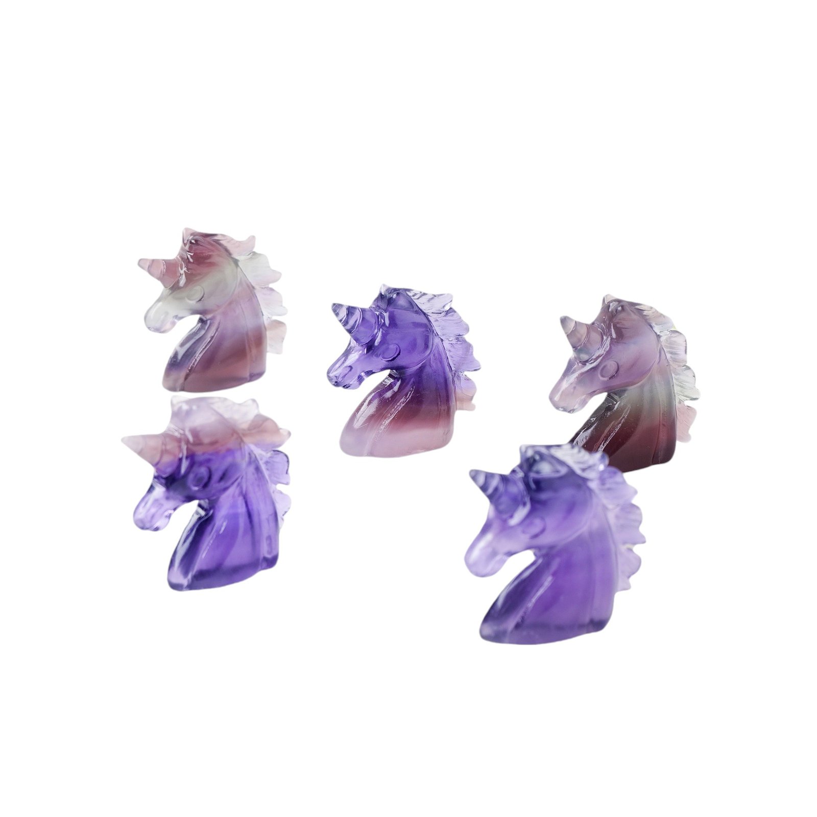 Natural Fluorite Unicorn Carving 2.20 in Wholesale - 4