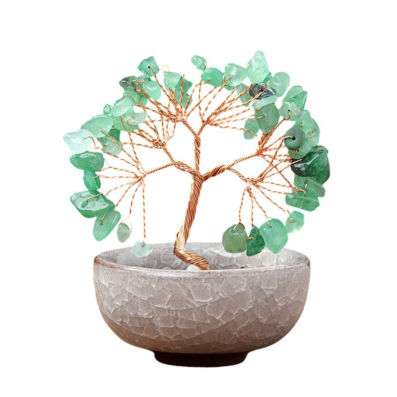Aventurine Chip Tree 3.90 in Green 3.90 in 1