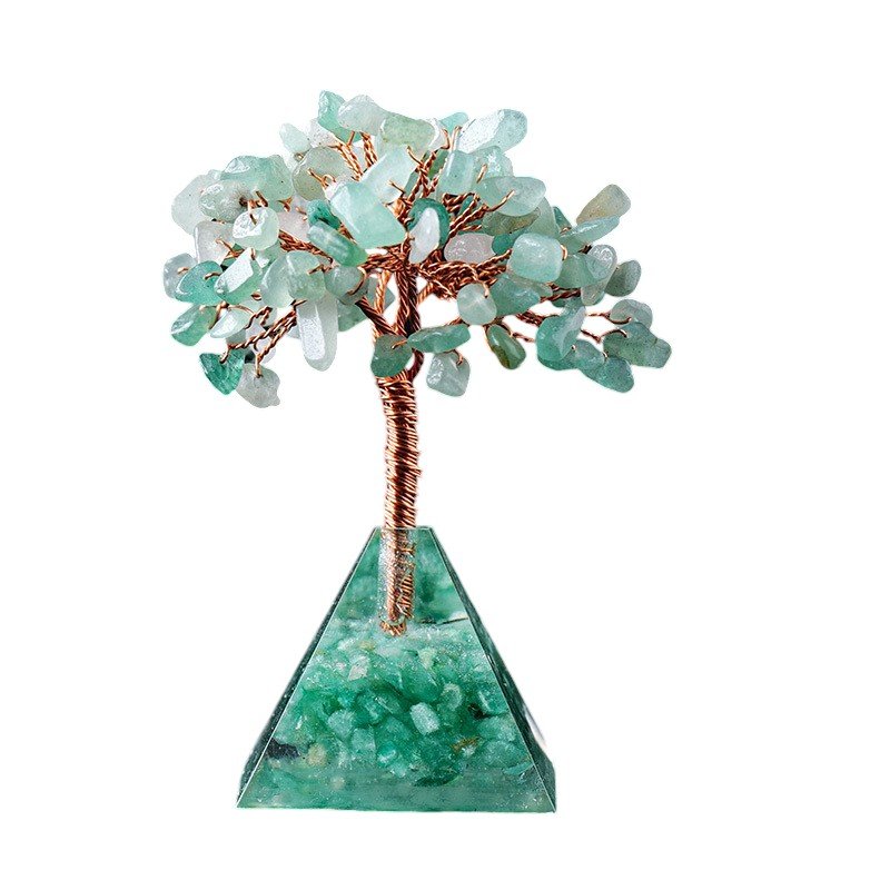 Aventurine Chip Tree 3.70 in Green 3.70 in 4
