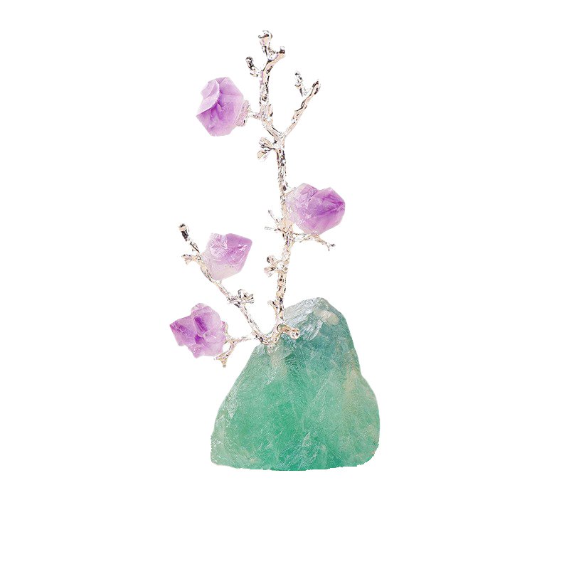 Fluorite Raw Stone Chip Tree 3.50 in Bulk