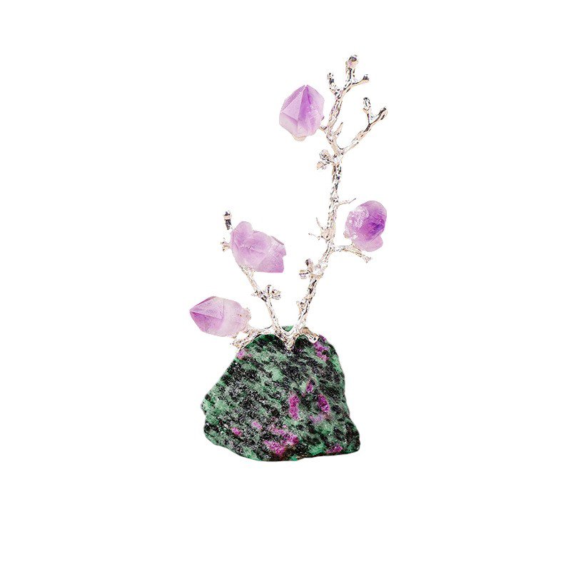 Ruby Zoiste,Amethyst Raw Stone Chip Tree 3.50 in