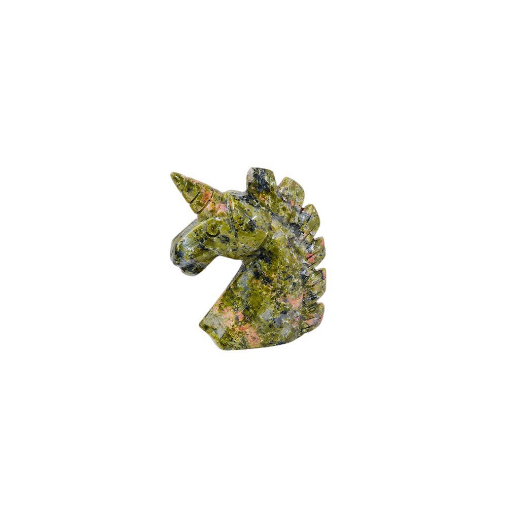 Unakite Unicorn Carving 2.00 in
