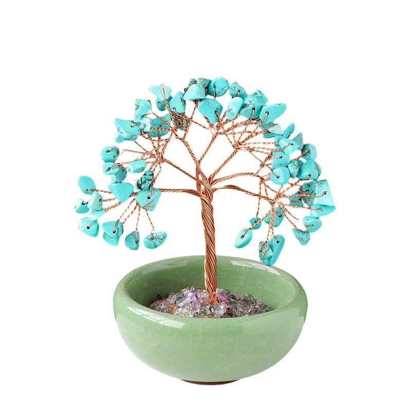 Turquoise Chip Tree 3.90 in