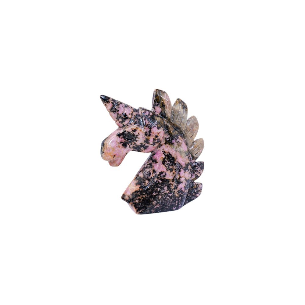 Rhodonite Unicorn Carving 2.00 in