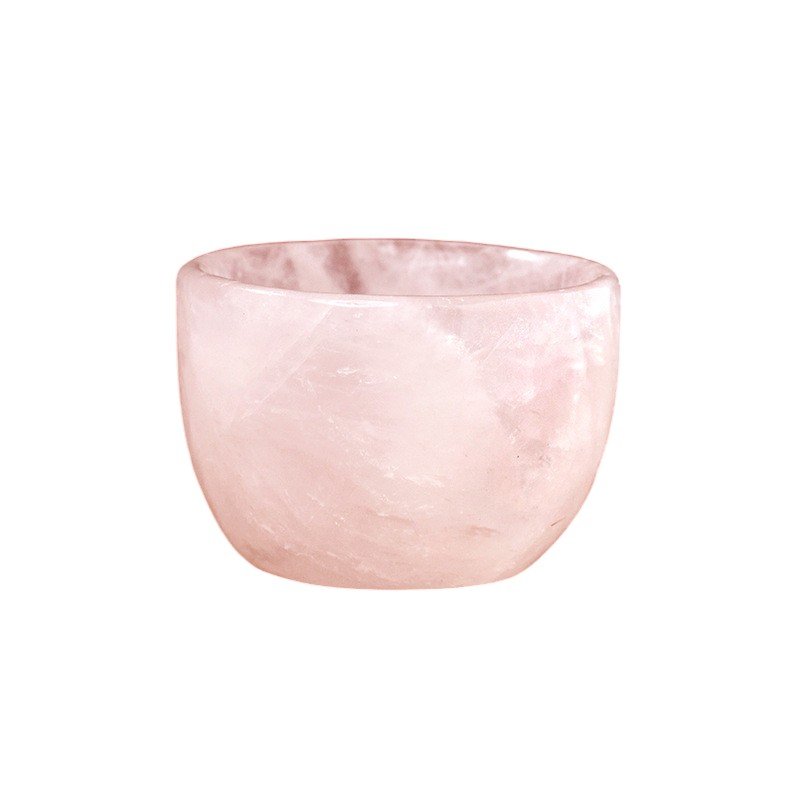 Natural Rose Quartz Chinese-Style Teacup Wholesale 2.40 in (6 cm)