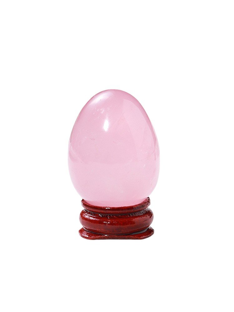 3 Sizes of Pink Rose Quartz Crystal Egg With Base Wholesale