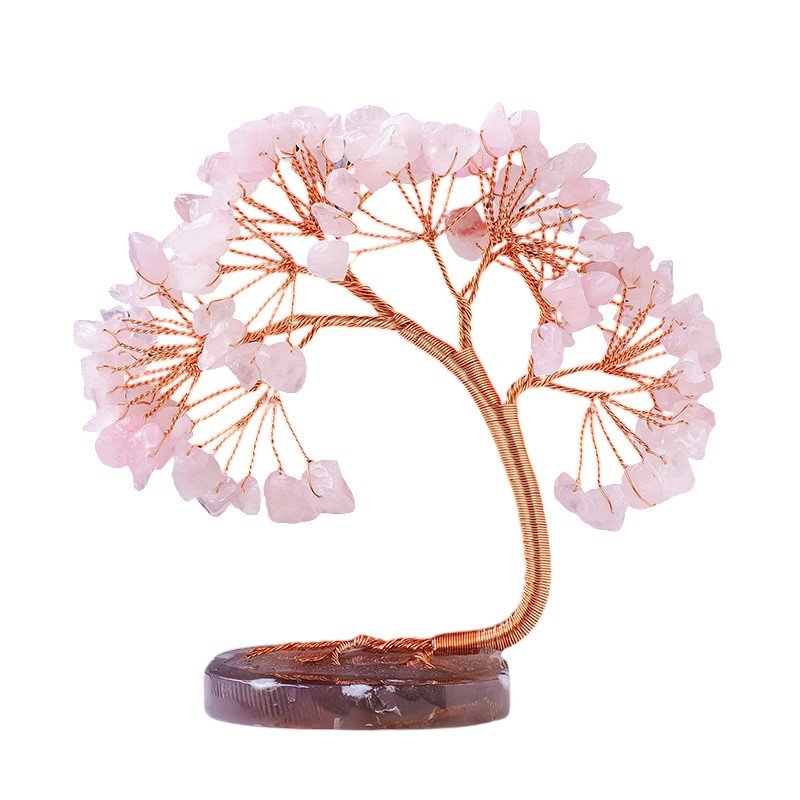 Rose Quartz Chip Tree 3.70 in Pink 3.70 in 1