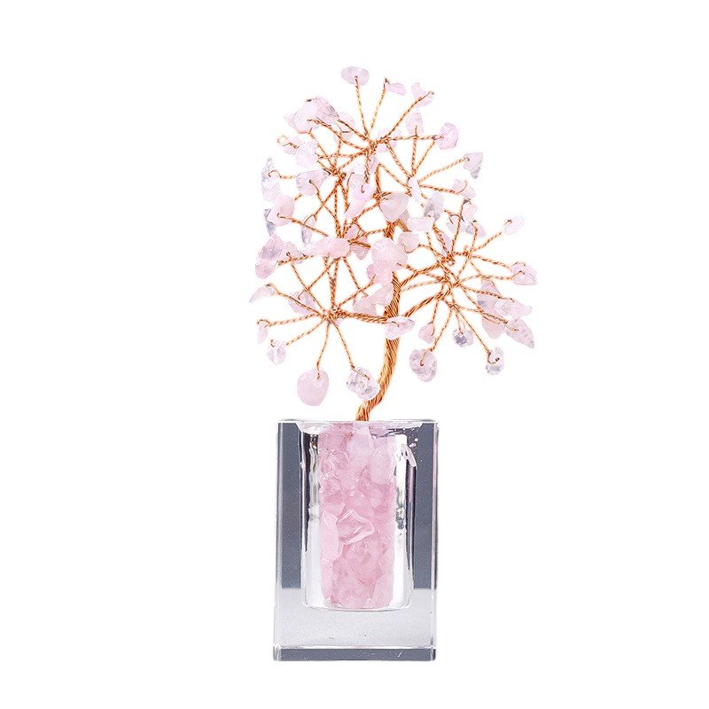Rose Quartz Chip Tree 7.10 in