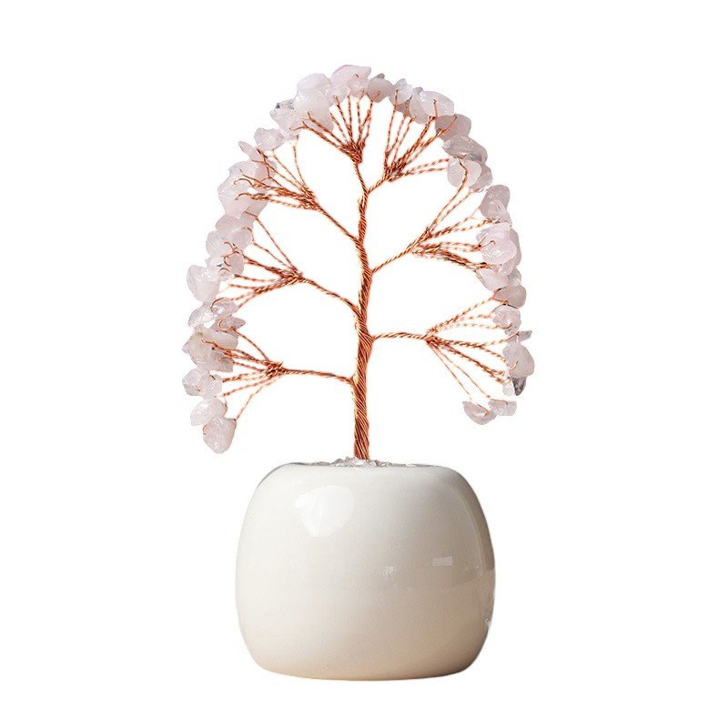 Rose Quartz Chip Tree 5.30 in