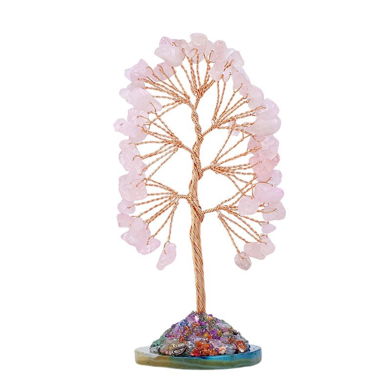 Rose Quartz Chip Tree 4.90 in Bulk