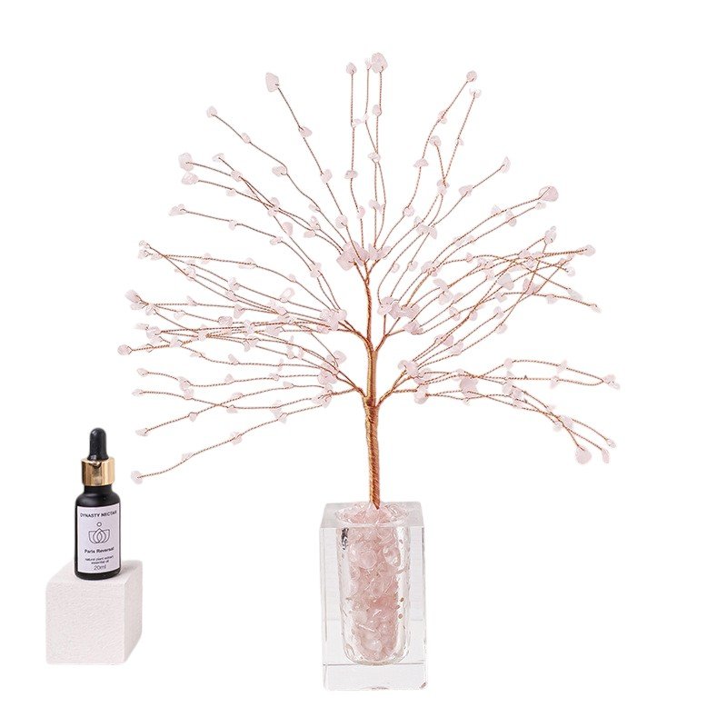 Rose Quartz Chip Tree 12.20 in Wholesale