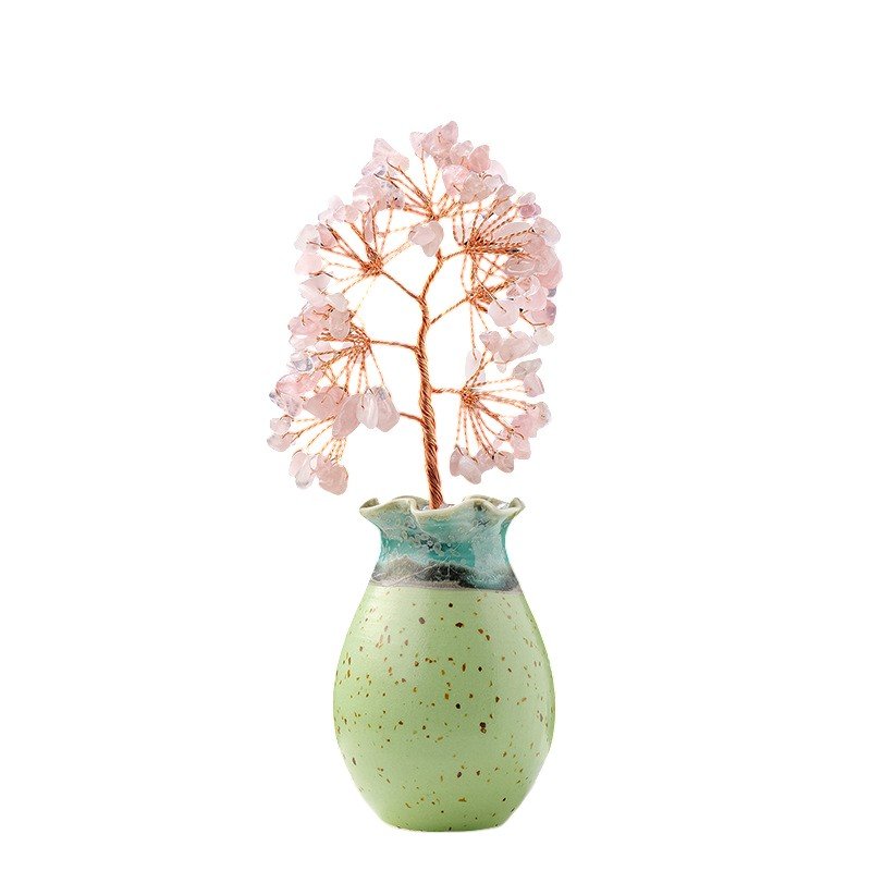 Rose Quartz Chip Tree 6.50 in