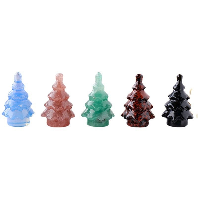 Mixed Crystal Mini Tree Carving 1.40 in Wholesale