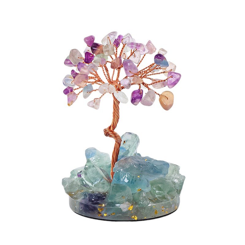 Fluorite Chip Tree 3.70 in Multicolor 3.70 in 1