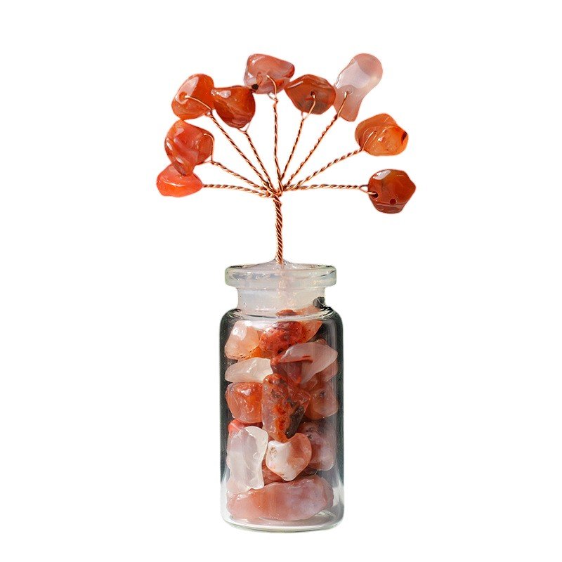 Agate Base with Mixed Crystals Chip Tree 3.00 in Bulk