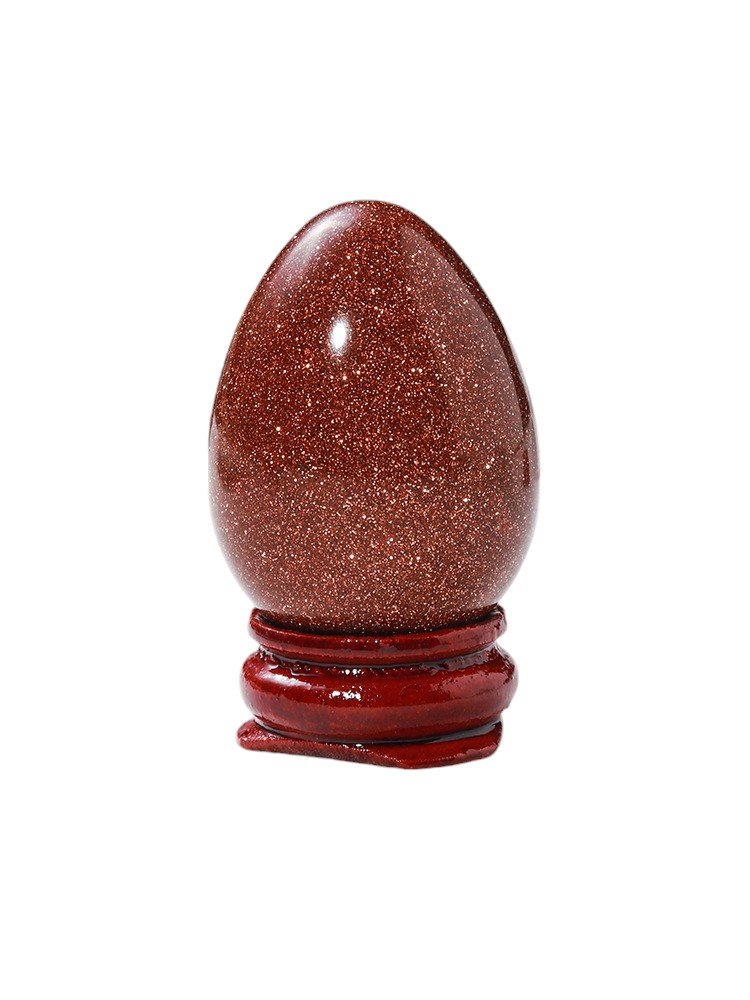 2 Sizes of Red Goldstone Crystal Egg With Base Wholesale