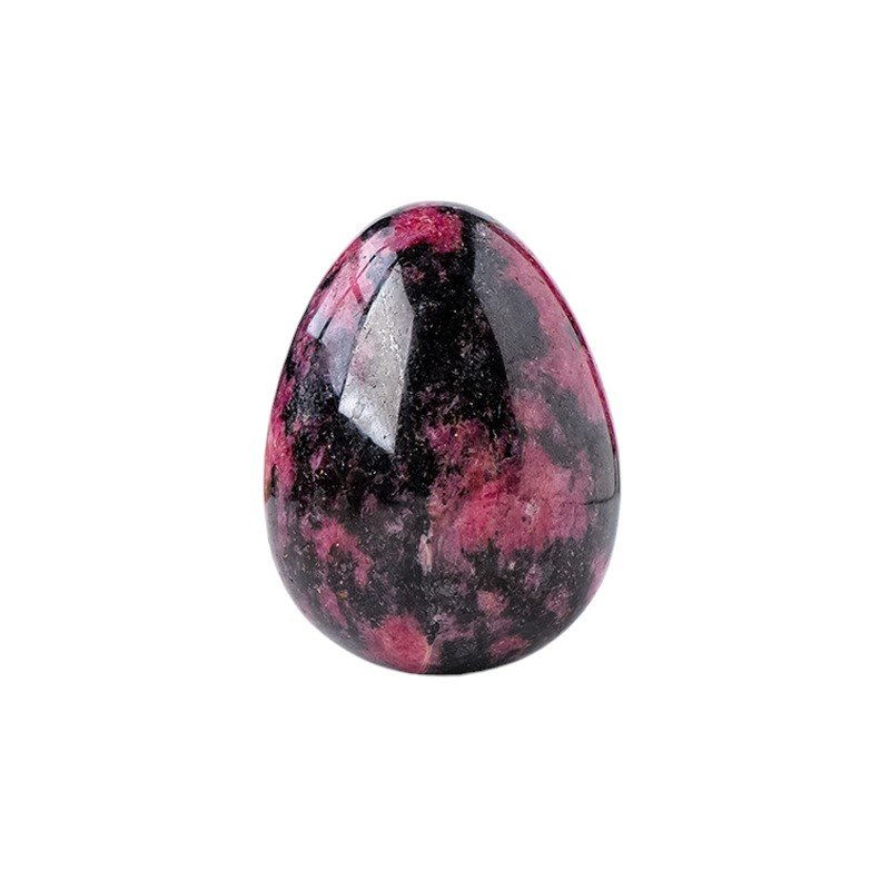 4 Sizes of Red Rhodonite Crystal Egg Wholesale - W: 2.40 in(6 cm); H: 2.8-3.1 in(7-8 cm)