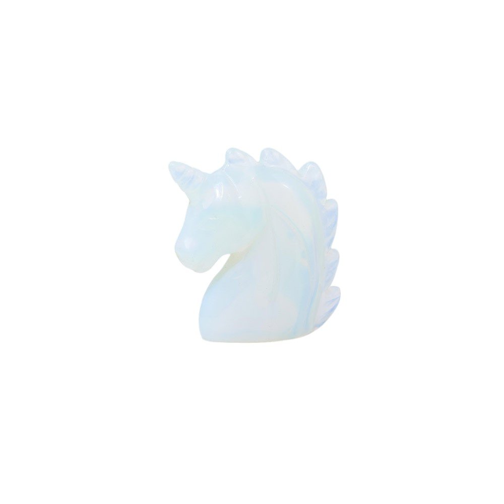 Opalite Unicorn Carving 2.00 in