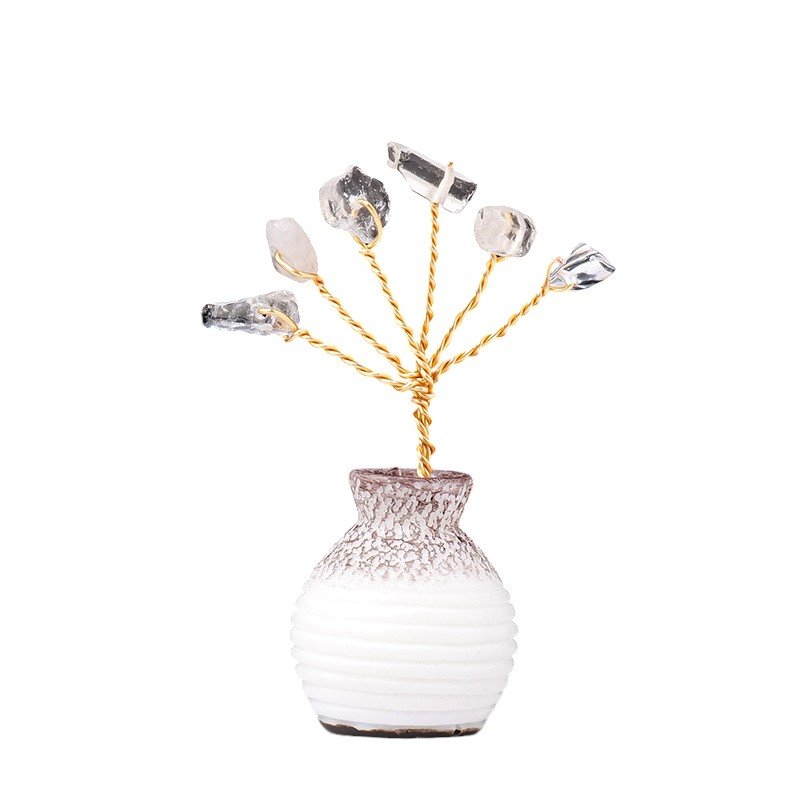 Clear Quartz Chip Tree 2.20 in Bulk