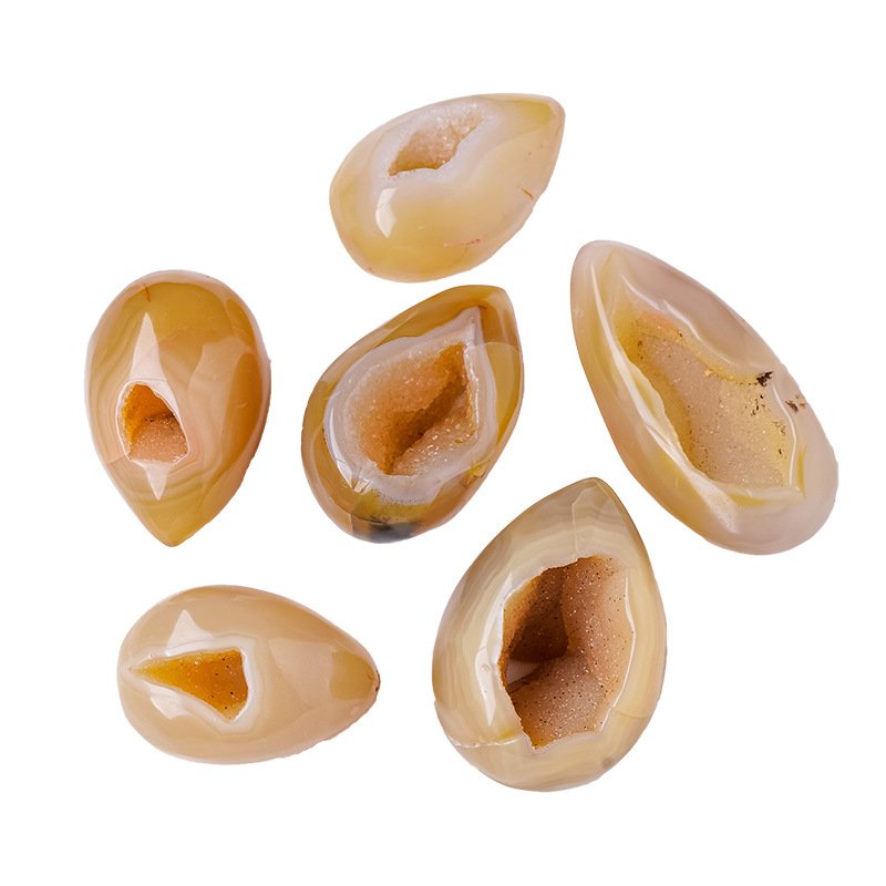 4 Sizes of Yellow Agate Crystal Egg Wholesale