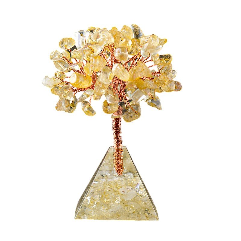 Citrine Chip Tree 3.70 in Yellow 3.70 in 3