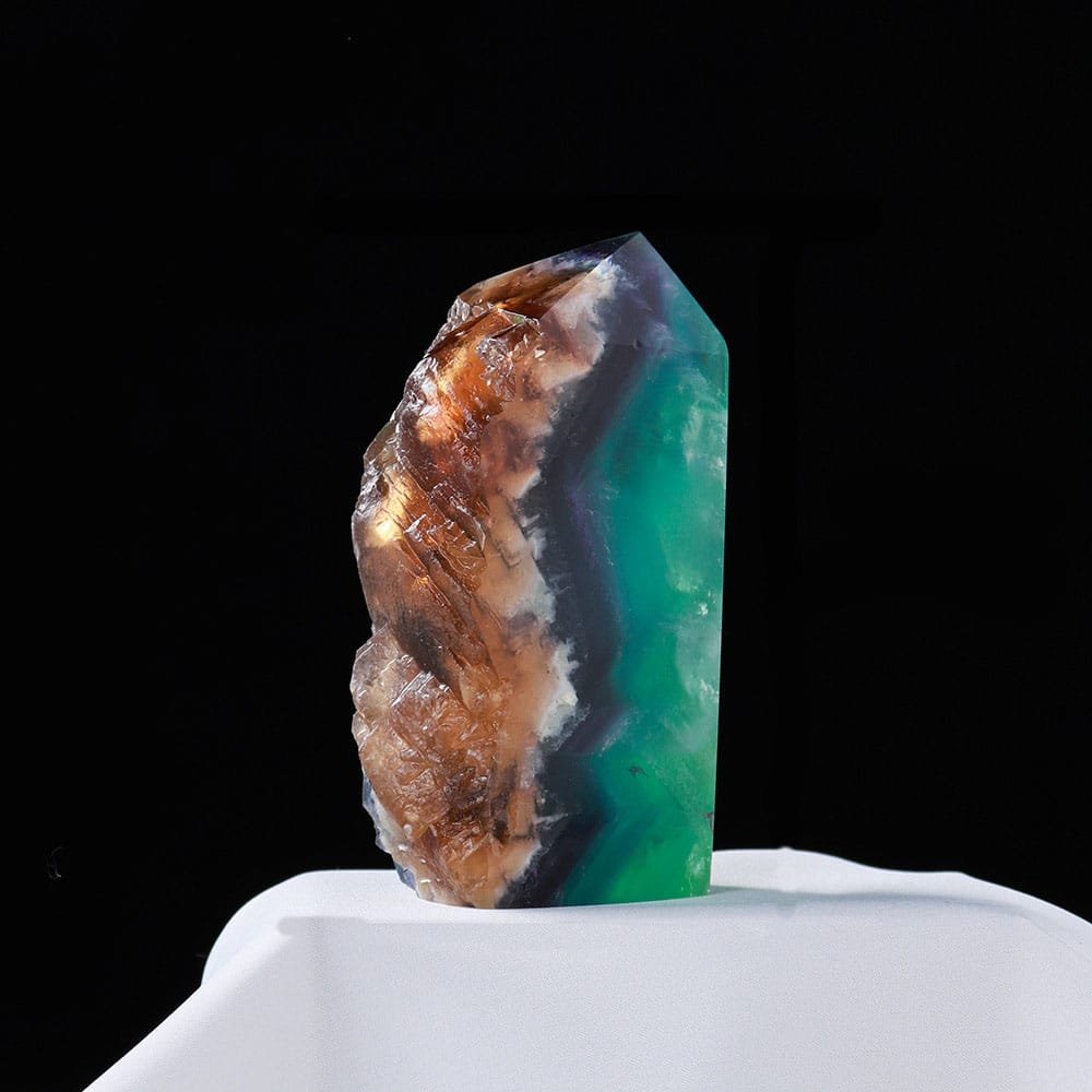 6 Sizes of Purple Fluorite Tumbled Stone Tower Wholesale