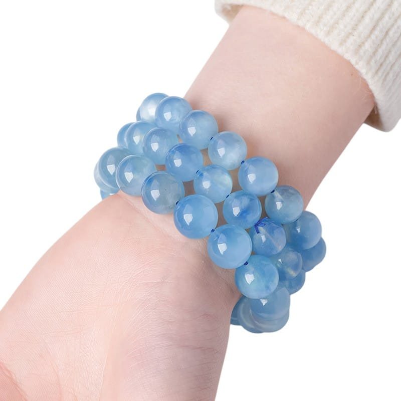 7 Sizes of Aquamarine Crystal Beads Bracelet Wholesale