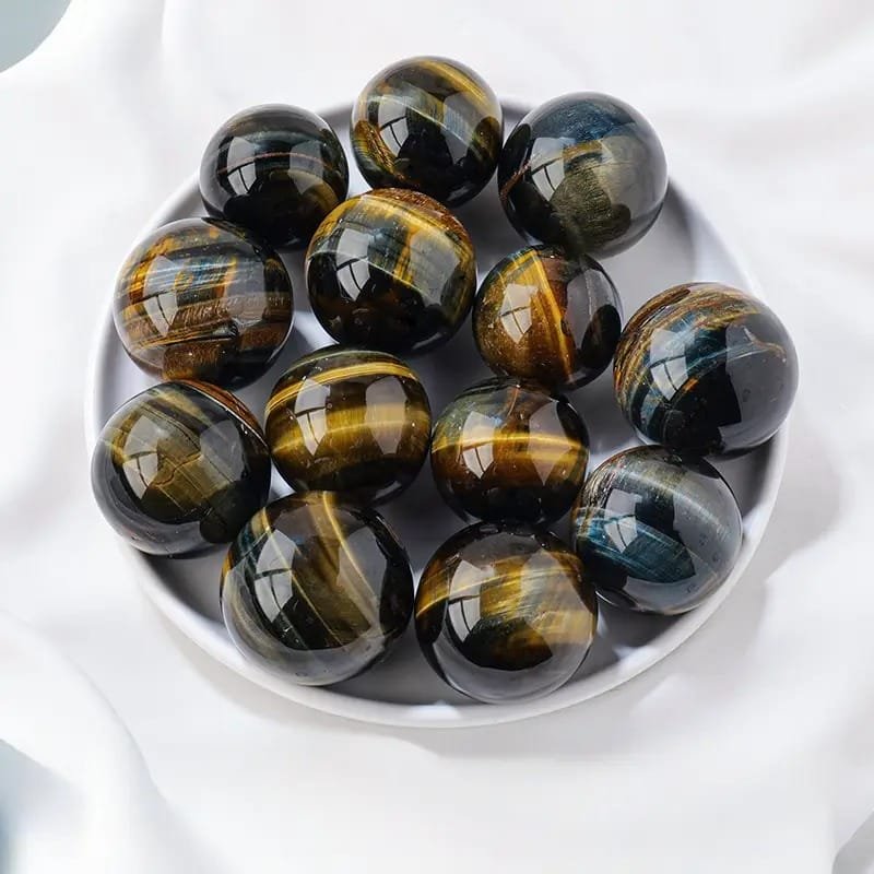 2 Sizes of Blue Tigers Eye Crystal Sphere Balls Wholesale
