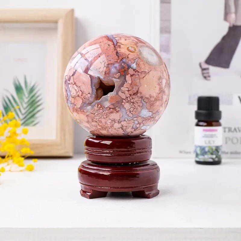 2 Sizes of Flower Agate Crystal Sphere Balls Wholesale