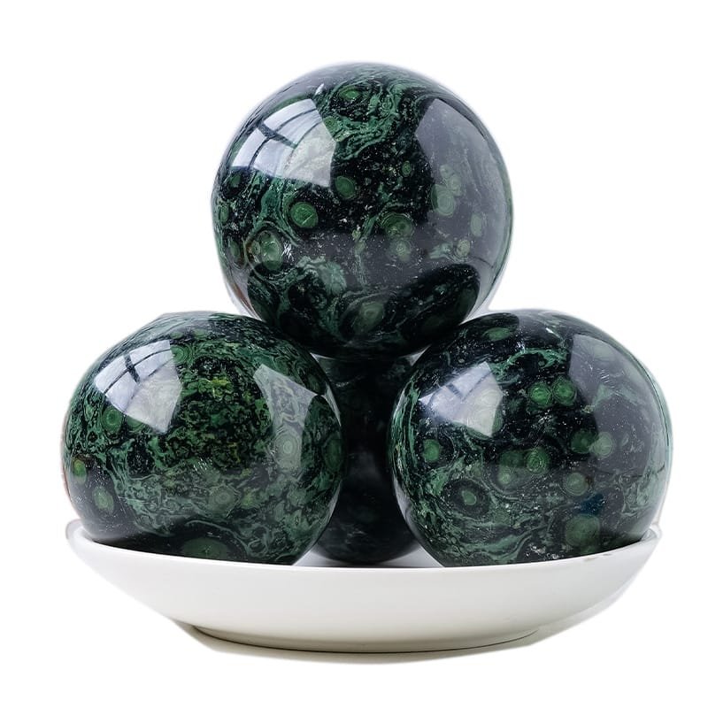 3 Sizes of Green  Malachite Crystal Sphere Balls Wholesale