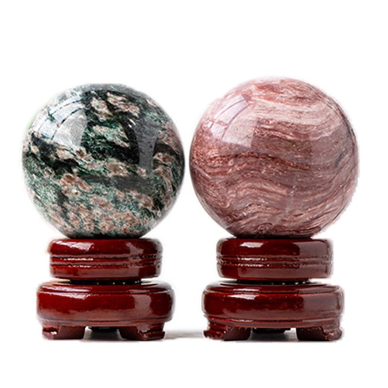 4 Sizes of Colorful Green Lepidolite Crystal Sphere Balls Wholesale