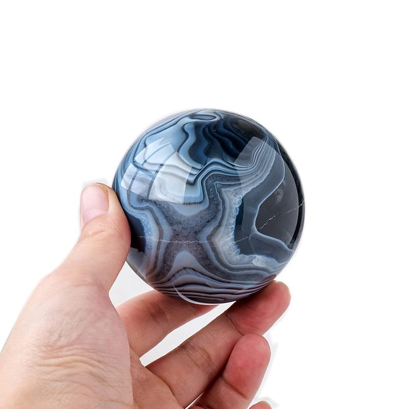 5 Sizes of Blue  Agate Crystal Sphere Balls Wholesale
