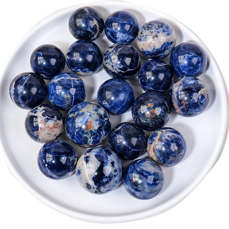 Natural Blue Sodalite Sphere Wholesale 0.79-1.18 in (2-3 cm)