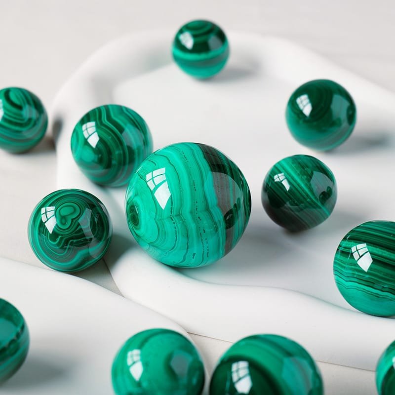 Synthetic Malachite Sphere Wholesale 0.98-1.18 in (2.5-3 cm) - 3